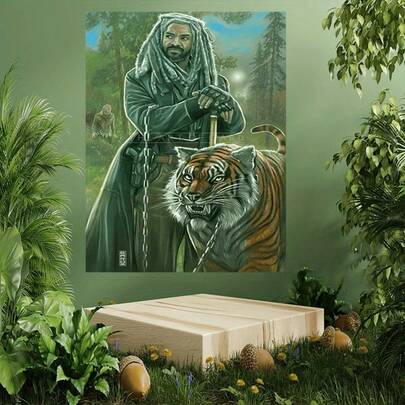 1 pieza Póster e ilustración de The Walking Dead, arte de pared de lienzo impreso en alta definición UV, decoración moderna para dormitorio, sala de estudio y hogar, arte de fibra de poliéster sin marco