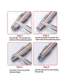 1件装眉笔削笔器，精密刀片化妆师工具套装，眉毛修剪器 - 彩色 - 查看 4
