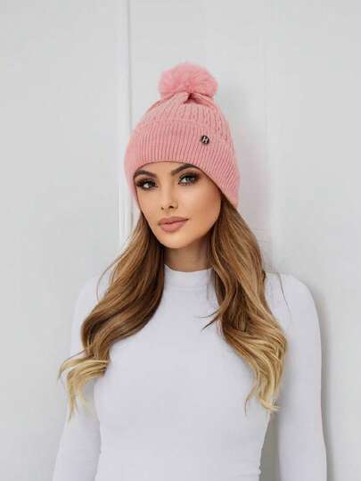 Gorro Feminino De Inverno Com Pompom TOUCA DE LÃ OTIMA PARA USAR NO FRIO