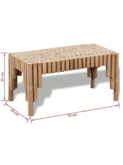 VidaXL Bamboo Coffee Tafel view 2