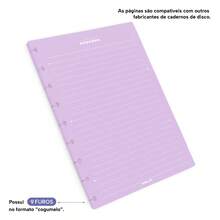 Iscool Disc Notebook Refill Lined Color Candy 100 Sheets 90g Medium - tử đinh hương - Xem 5