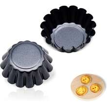 6 paquets Moule à tartelette, moules à gâteau en acier au carbone anti-adhésifs, mini moule à tarte, pour tartes, tartelettes chinoises, gâteaux