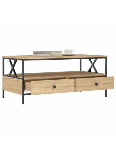 VidaXL Coffee Tafel 100x51x45 Cm Processed Wood Sonoma Oak view 4