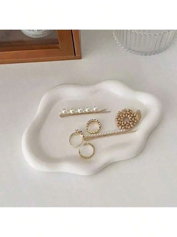 Casavie 1PC Large ABS Plastic Decorative Jewelry Tray - A Versatile Storage Tray For Necklaces, Watches, Bracelets, And Accessories