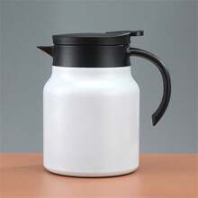 Simple Stainless Steel Tea Pot 1000ml Large Capacity Stewing Teapot Coffee Pot For Office Use