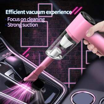 12V Handheld Car Vacuum Cleaner, High Suction Power For Car Interior Crevices, Pet Hair Removal, Portable Cordless Vacuum Cleaner, Ergonomic Design, Compact Structure, High-Power Motor, Suitable For Pet Owners And Busy Professionals