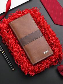 Personalized Men's Long Wallet, High-End Bifold Wallet, Male Ticket Holder, Long Wallet, PU ID Card Holder, Multi-Card Slots, Coin Purse, Unisex Long Wallet, Travel ID Holder, Coin Pouch - Multicolor - View 6