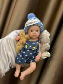 Bambola neonato in silicone platino di dimensioni reali, bambola reborn in miniatura da 6 pollici, bambola in miniatura in silicone per bambini maschi e femmine, anatomicamente accurata, bambola realistica come regalo per bambini - Multicolore - Visualizzare 10