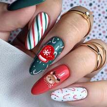 30/50pcs Random Christmas Charm For Jewelry Making, Christmas Tree Nail Art Rhinestone Charms, Christmas Decor, Nail Art Supplies