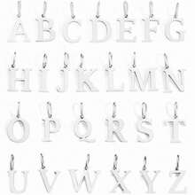 Set Of 2 Elegant Necklaces For Women With A-Z Letter Pendants, Plated In 925 Silver Or 18K Gold - Colar + Brincos (Prata) - Xem 5