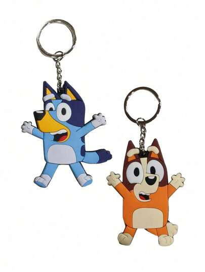 Bluey Blueys Weihnachtsdekoration Sammlerstück Schlüsselanhänger Cartoon Bingo Hund Coco Rusty Muffin Charakter Rucksack Schlüsselanhänger Sammlung Dekoration Schlüsselanhänger Party Geschenk Verlosung