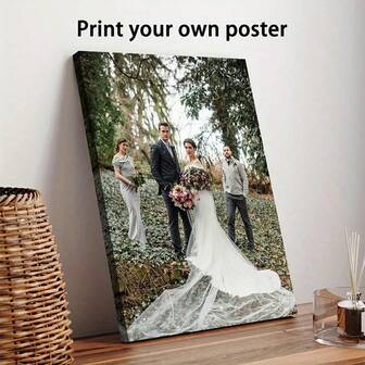 1pc Customized Canvas Art - Personalize Your Photo, Classic And Modern Decor For Living Room Or Bedroom - Holiday Gift, Farmhouse Style, Frameless, High-Quality Canvas,Christmas Gift Supplies
