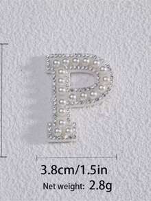 26片珍珠字母贴片，带背胶，DIY配件，水钻图案贴片，适用于帽子、珠宝、蛋糕、婚礼、情人节、浪漫水晶皇冠装饰 - 彩色 - 查看 27