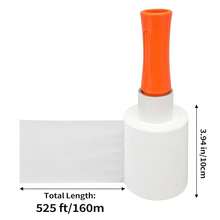 4 Stück farbige Stretchfolie mit 1 Kunststoffgriff, 10 cm x 150 m, industrielle Stärke, selbstklebende Stretchfolie, Mini-Rolle zum Umzug, Sortieren, Verpacken, Versand und Palettenfolie