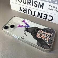 Custodia per telefono Cool V-Vrunk, cover trasparente morbida in TPU silicone compatibile con 11 12 13 Mini 14 15 Pro Xs Max Plus SE, cover posteriore trasparente, compatibile con 17, 17 Pro, 17 Pro Max