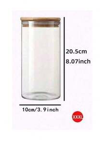 950ml/32oz 玻璃罐配竹盖 - 厨房/食品储藏室密封食品储存容器套装，适用于面食、面粉、谷物、糖、咖啡豆、茶叶 - 彩色 - 查看 15