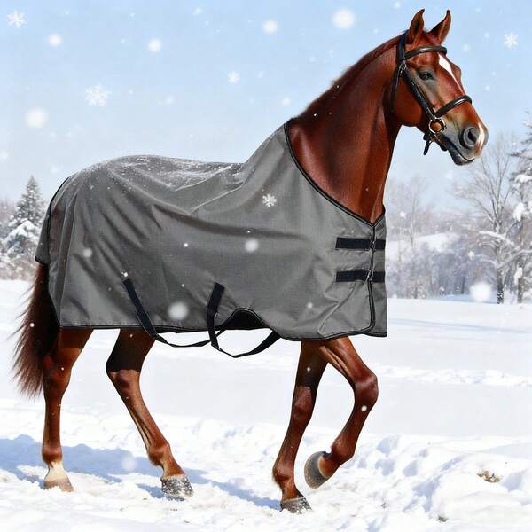 1 szt. Specjalistyczny koc do jazdy konnej na każdy sezon, odporny na otarcia, rozdarcia, oddychający, odprowadzający wilgoć, przeciw komarom, odpowiedni do wyścigów konnych, treningu, stajni, pastwiska i podróży