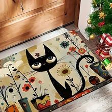 1 tấm thảm nhà bếp hình mèo, thấm hút và chống trượt, thích hợp cho trang trại, lối vào, trong nhà, trang trí phòng, nhà bếp, phòng ăn, văn phòng nhỏ/văn phòng tại nhà, bồn rửa, phòng giặt ủi - Nhiều màu - Xem 5