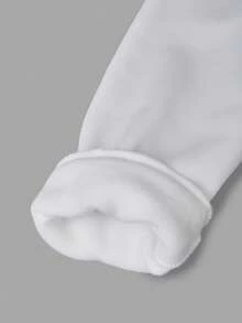 少女蝴蝶结图案印花连帽长袖上衣和吊带背心及长裤套装 - 紅色 - 查看 6