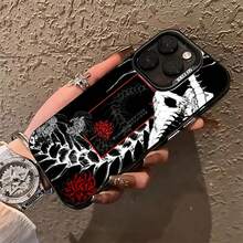 Funda de teléfono Tokyo Anime Ghoul compatible con iPhone 16, 15, 14, 13, 12, 11 Pro Max, X, XR, XS Max, 8, 7 Plus, con una parte trasera mate a prueba de golpes. - Plateado - Ver 1
