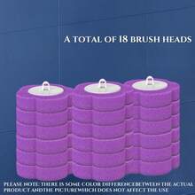 Disposable Toilet Cleaning Brush Replacement Heads, Yellow, Purple, Blue, For Bathroom Cleaning, Disposable Toilet Cleaning System, Refill, Bathroom Tools (Toilet Brush Not Included)