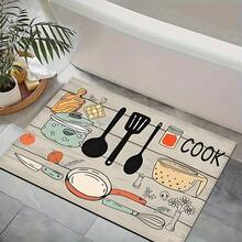 1pc Colorful Cartoon Kitchen Mat, Cute Home Decor Kitchen Rug, Absorbent & Anti-Slip, Suitable For Farmhouse, Entryway, Indoor, Room Decor, Kitchen, Dining Room, Small Office/Home Office, Sink, Laundry Room - Multicolor - View 5