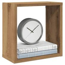 vidaXL 4 pezzi di mensole a cubo in legno di quercia artigianale, 30x15x30 cm