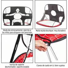 Porteras de ftbol para nios, Soccer Goals Soccer Net porttiles Plegables para Entrenamiento de Tiro, adecuadas para Interiores y Exteriores, Patio Trasero, Parque - Personaje Negro y Rojo - Ver 4