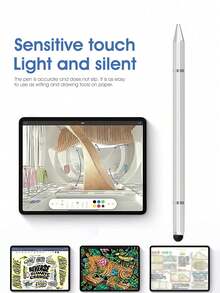 Easypie Selection 1 Bút cảm ứng 3 trong 1 tương thích với các thiết bị Apple và Android, hỗ trợ chức năng hút từ tính, thiết kế phẳng, thích hợp để viết, vẽ và chỉnh sửa bút điện dung trên máy tính bảng và điện thoại thông minh. Gửi tặng bạn bè làm quà sinh nhật - Nhiều màu - Xem 8