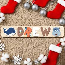 Personalized Name Puzzle,Custom Name Puzzle,Customized Wooden Puzzle Toy,Wooden Alphabet Puzzle,3D Alphabet Jigsaw Toy,Easter Xmas Christmas Gifts,First 1st Brirthday Gifts,Personalized Gifts,Birthday Gift,Wooden Puzzle,Customized Wooden Puzzle Toy,Anniversary Gift,Building Blocks Gift Set - Brown Orange - View 10