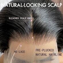 MECRY 8 Inch Body Wave Lace Front Wigs Human Hair 200 Density 13X4 Hd Transparent Front Wigs Human Hair Pre Plucked Virgin Hair Glueless Wigs Body Wave Wigs For Women Natural Black 8Inch-14Inch Blended Hair - Natural & Black - View 2