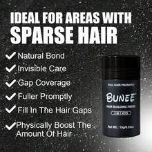 BUNEE Fiber Powder Bottle 15g Instantly Creates Natural, Dense-Looking Hair For Effortless Volume & Thickness Your Go To Pre Date Hair Rescue Compact & Travel Friendly Builds A Fuller, More Voluminous Hair Appearance With Fiber Technology - Multicolor - View 9
