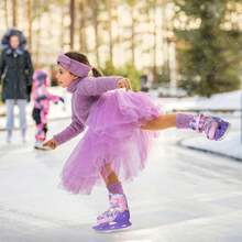 Nattork Adjustable Kids Ice Skates - 4 Size Adjustable Hockey Lace-Up Skates - Purple - View 5