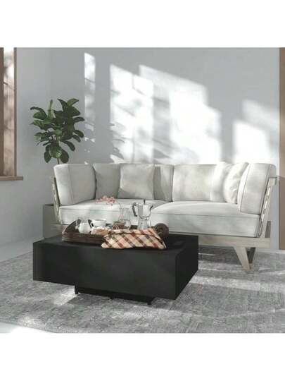 VidaXL Coffee Tafel 85x55x31 Cm, Processed Wood, Zwart