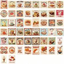 50PCS Cartoon Retro Cuisine Cartoon Graffiti Stickers DIY Luggage,Water Cup,Notebook, Helmet,Creative Decoration Graffiti Stickers - Multicolor - View 4