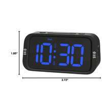 - Reloj despertador digital dual para recmara, fcil de instalar, 0 - atenuador, cargador, 5 sonidos de volumen ajustable, modo de da laboralfin de semana, repeticin, 1224 horas, - Led negro - azul - Ver 10