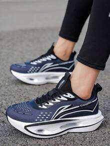 Men's Casual Fashion Sneakers - Lightweight Shock-Absorbing Sole And Breathable Fabric Upper, Gradient Blue/Pink/Purple/Turquoise - Suitable For Fitness, Casual And Outdoor Wear All Year Round - Minimalist Urban Street Style With Shock-Absorbing Design