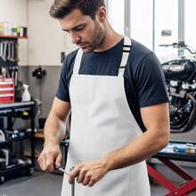 Utopia Kitchen Adjustable Bib Apron With 2 Pockets – Pack Of 2 Heavy-Duty Chef Aprons With Adjustable Neck Strap, Long Ties & Large Front Pockets, Protective Cooking Aprons For Men & Women, Machine-Washable, Durable Everyday Kitchen & Craft Wear - White - View 5