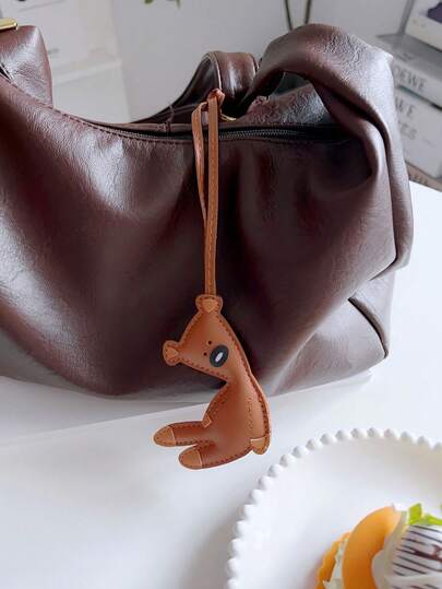 Cute Cartoon Teddy Bear Pendant PU Leather Small Charm PU Leather Mini Bear Bag Charm Unique Decor For Backpack Bag Car Key Chain Gifts For Women Gifts For Men
