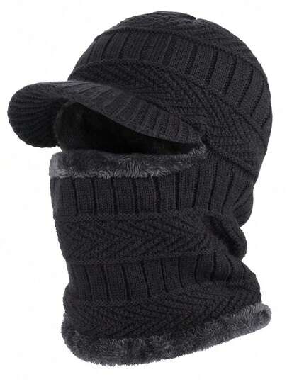 1pc Winter Knitted Balaclava Mask, Warm Cycling Ski Face Cover, Windproof Balaclava, Heavyweight Warm Wool Knit Cap, Autumn/Winter Gear