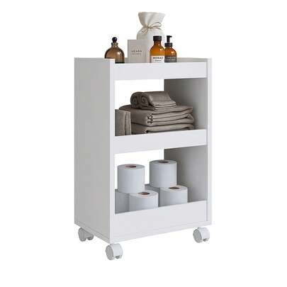 Mesinha Suporte Auxiliar Branco De Esmalte Estéticos