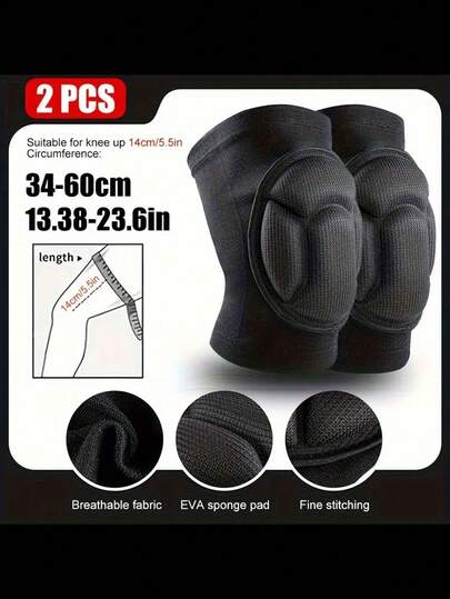 1 peça - Joelheira acolchoada com esponja grossa, cinta patelar unissex de alta elasticidade, garante uma experiência de uso confortável