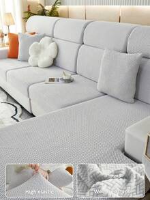 1 buc. Husă de pernă pentru canapea din pluș, culoare solidă, husă de canapea din catifea elastică minimalistă modernă, potrivită pentru uz casnic în sufragerie