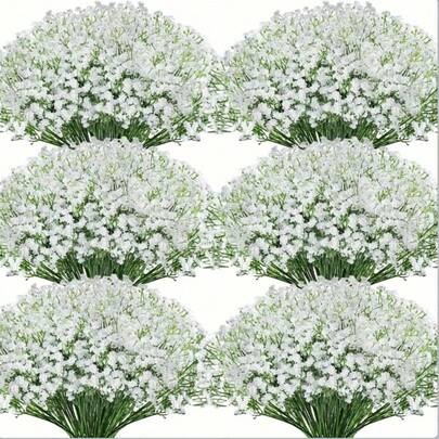 120 pezzi di fiori artificiali al tatto reale - resistenti all'ossidazione, mazzi in blocco con steli per decorazione di casa e ufficio, perfetti per matrimoni, compleanni, addii al nubilato e spazi all'aperto