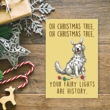 1PC Cute Christmas Card From Dog, Lovely Dog Christmas Card With Envelopes, Humor Christmas Gift Ideas For Husband, Rude Dog Xmas Holiday Gifts For Dog Lover - one-size - View 6