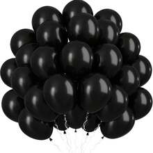 Black Balloons 5 Inch Small Balloons 60 Mini Round Matte Latex Balloons For Balloon Arch Garland Black Birthday Party Wedding Decoration Graduation - Multicolor - View 1
