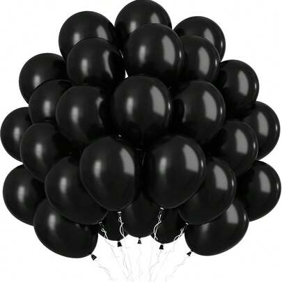 Black Balloons 5 Inch Small Balloons 60 Mini Round Matte Latex Balloons For Balloon Arch Garland Black Birthday Party Wedding Decoration Graduation