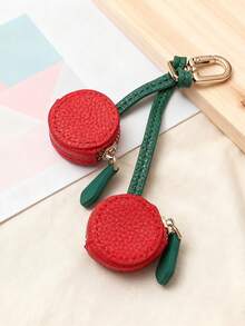 1个水果图案钱包钥匙扣，水果挂饰，兼容AirTag和钱包的零钱包，可爱迷你钥匙扣钱包，送给女孩/女士的礼物，迷你钱包，零钱包，圣诞节礼物，女士礼物，圣诞袜填充物 - 彩色 - 查看 7