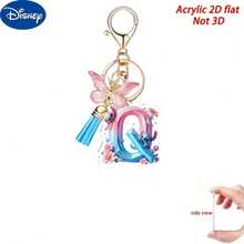 1 pieza [Encanto decorativo] 2D plano, 26 letras y diseño único de dos colores Llavero acrílico con lazo, encanto festivo, perfecto para árbol, ventana y decoraciones de fiesta, decoraciones de árbol de Navidad, colgante de aleación de zinc, adecuado para bolsos, accesorios de llaves de coche y regalos, regalos de San Valentín y Navidad y accesorios de cumpleaños, encantos de bolso Accesorios de coche Ideas de regalo para maestros, amigos, hermanas