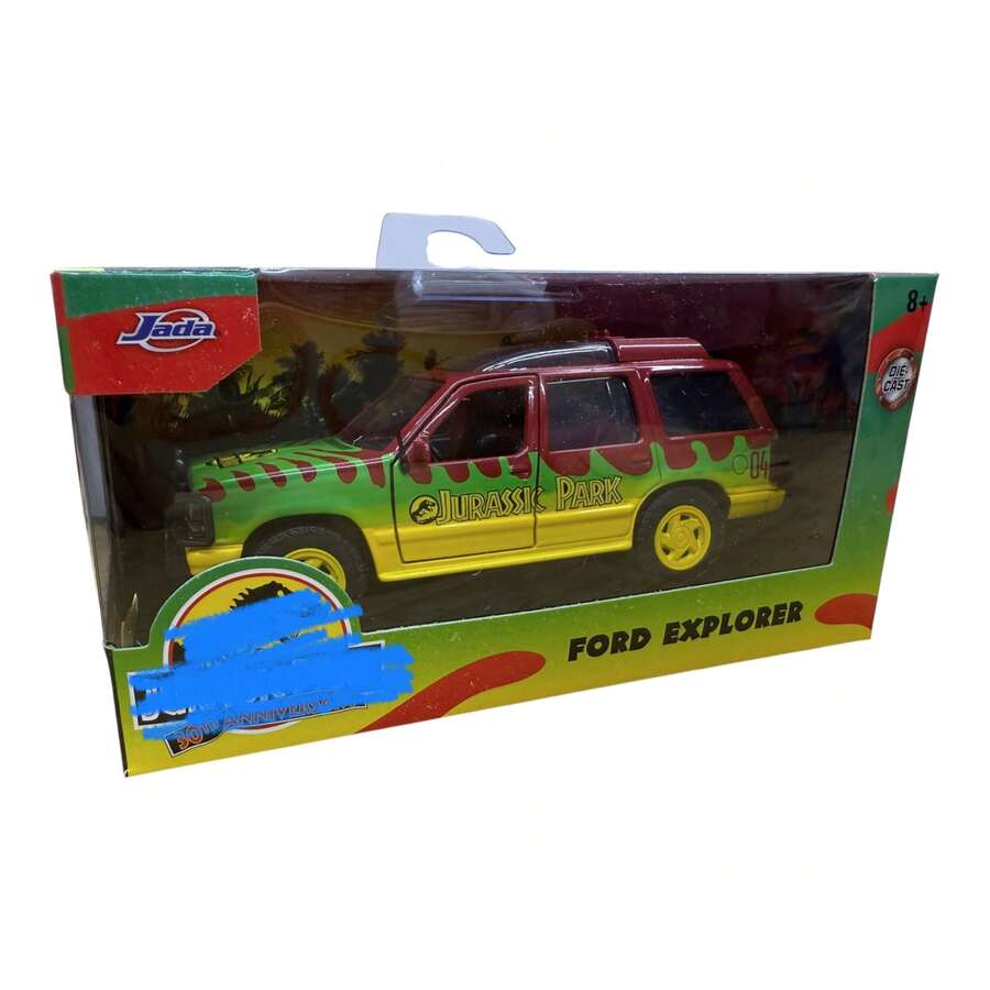 Automóvil escala 1/32 Jada licencia oficial Rápidos y Furiosos, modelo diecast metálico coleccionable, réplica detallada, selección de modelos, regalo ideal para fanáticos autos miniatura - explorer jurassic - Ver 1
